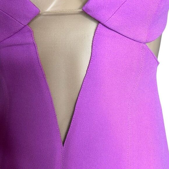 NWT Gai Mattiolo Plunging V-neckline Structured Cups Cut-out front detail Purple - Picture 2 of 14
